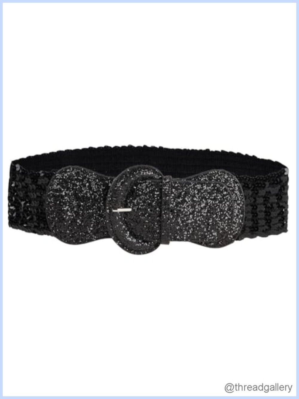 Sequin Stretchy Wide High Waist Cinch Belt Faux Leather Corset Waistband for